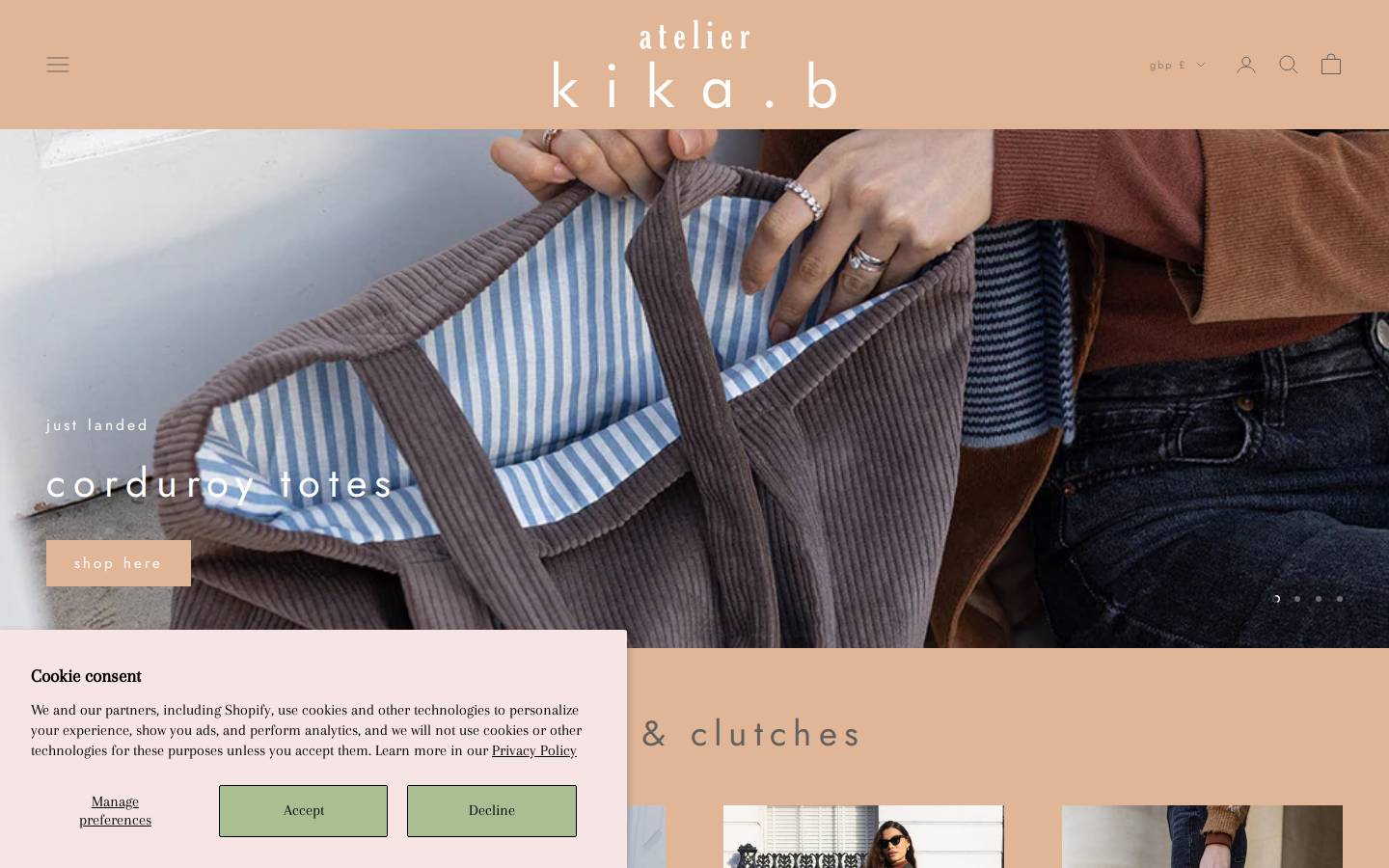 atelierkikab.com homepage screenshot