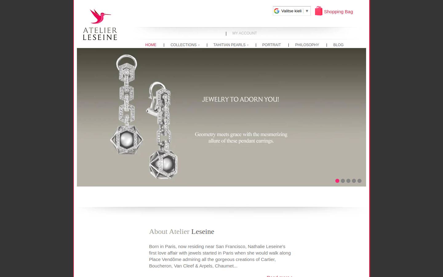 atelierleseine.com homepage screenshot