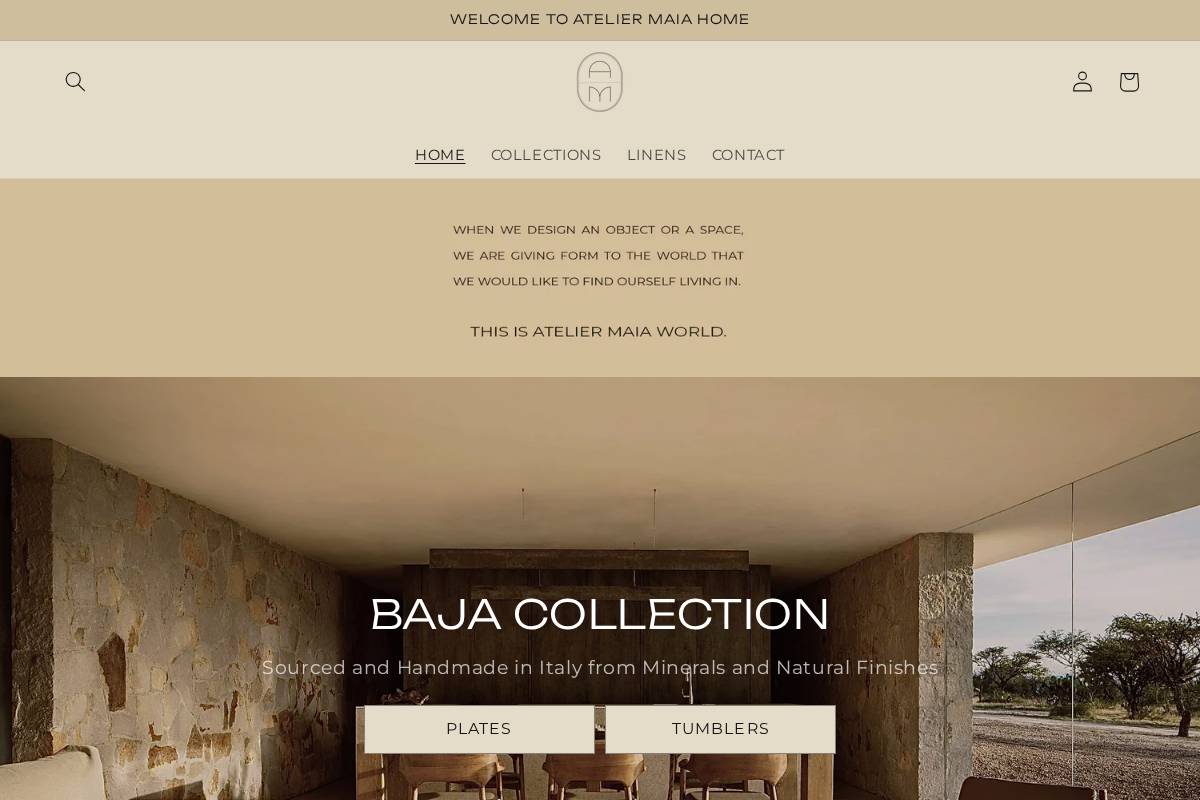 ateliermaia.com homepage screenshot
