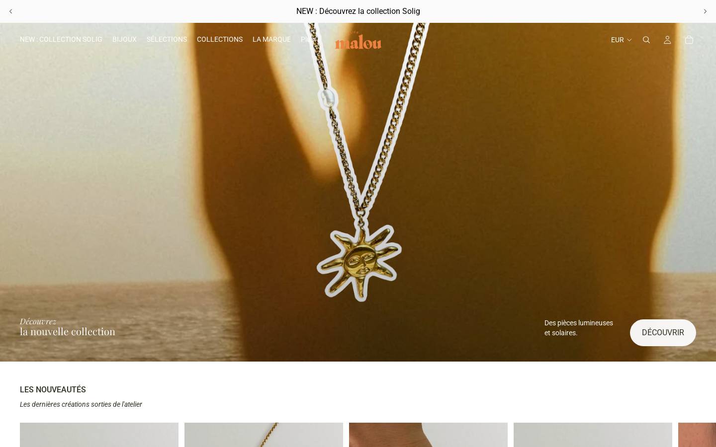 ateliermalou.com homepage screenshot