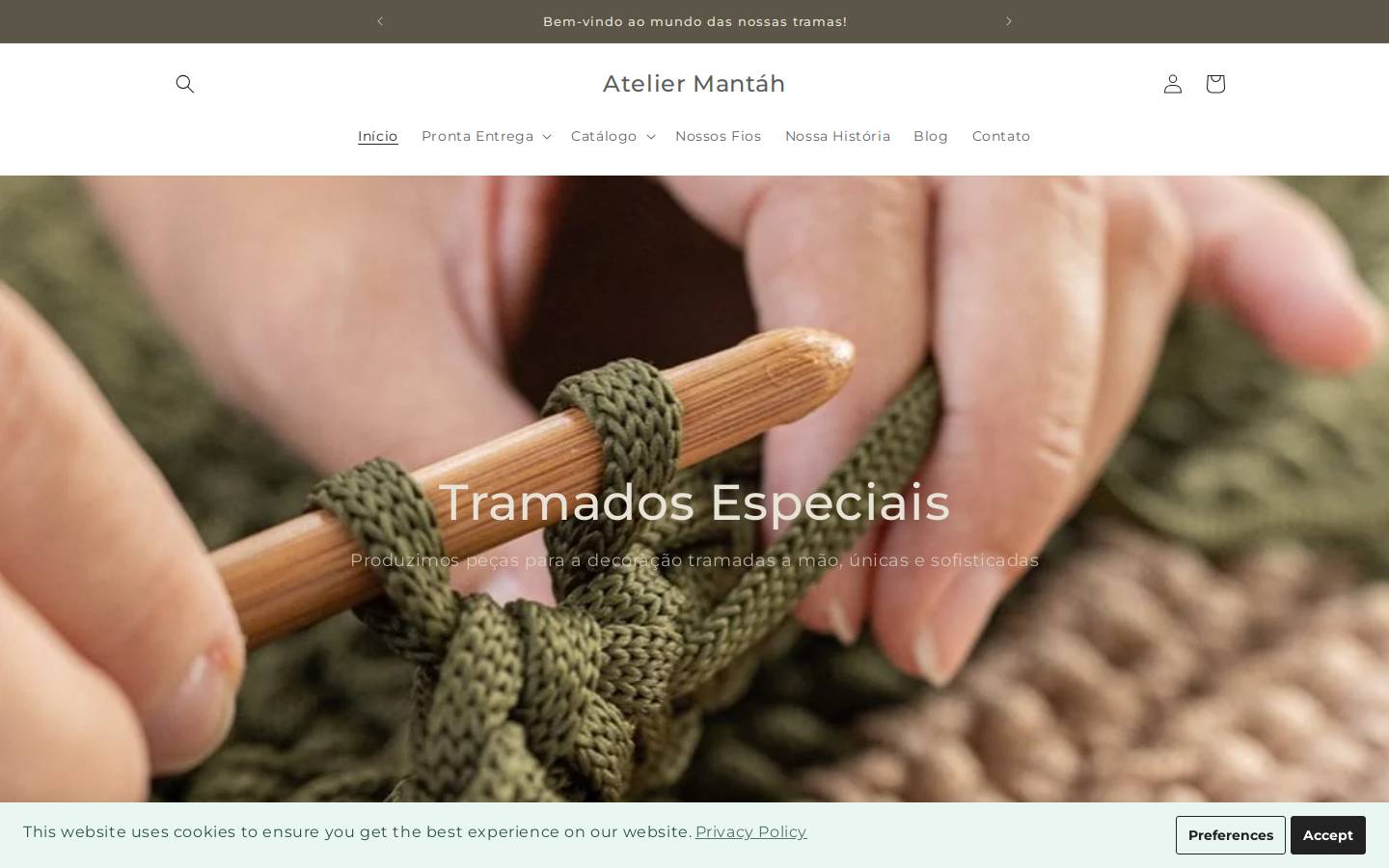 ateliermantah.com.br homepage screenshot
