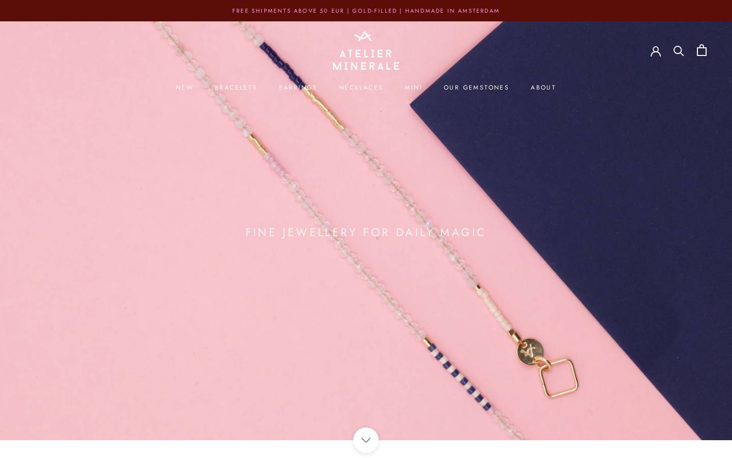 atelierminerale.com homepage screenshot