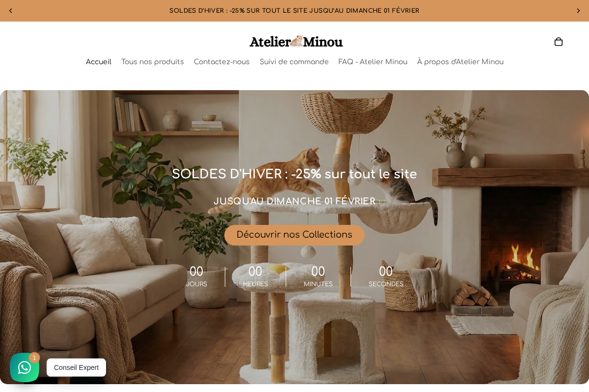 Atelier Minou homepage screenshot
