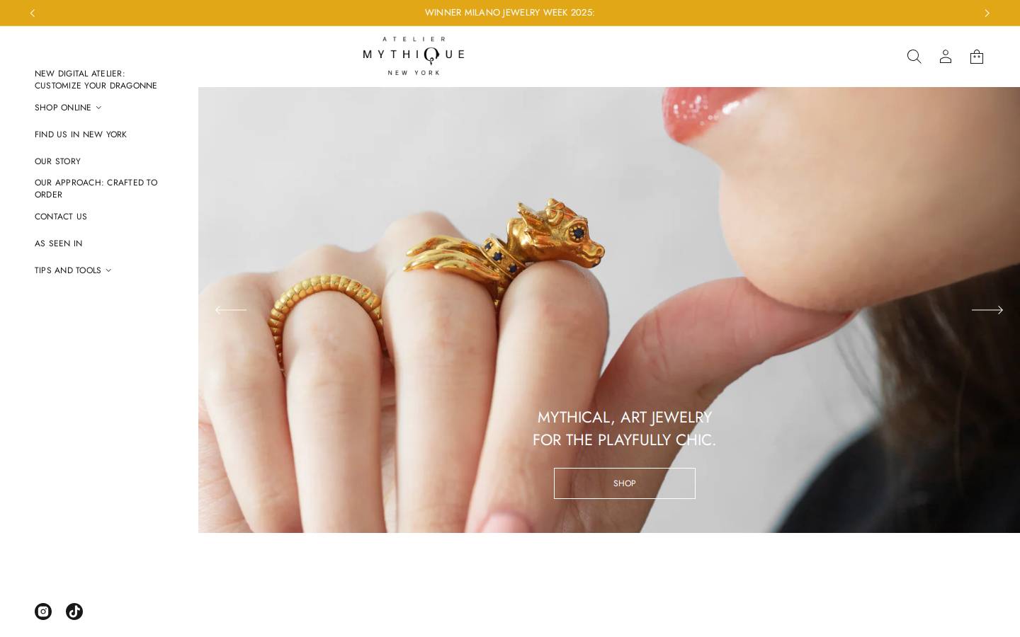 ateliermythique.com homepage screenshot