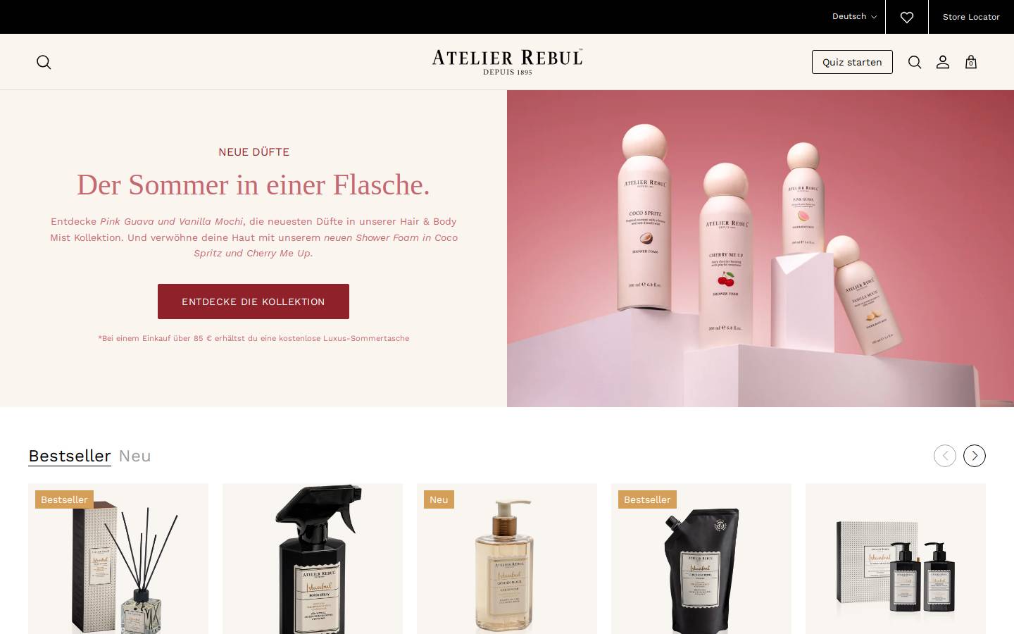 atelierrebul.de homepage screenshot