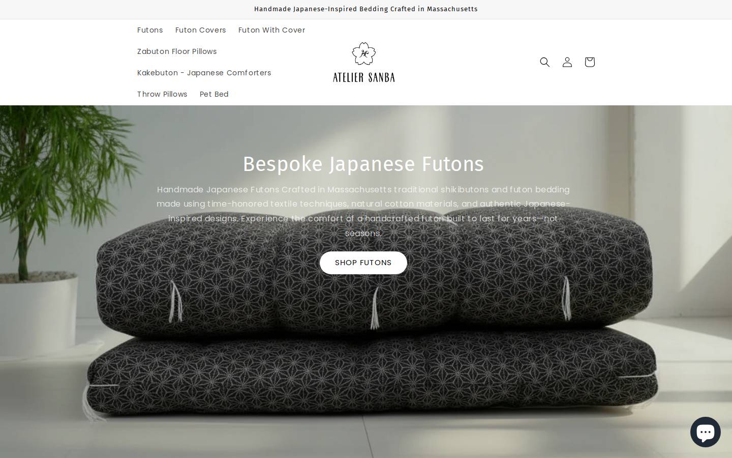 ateliersanba.com homepage screenshot