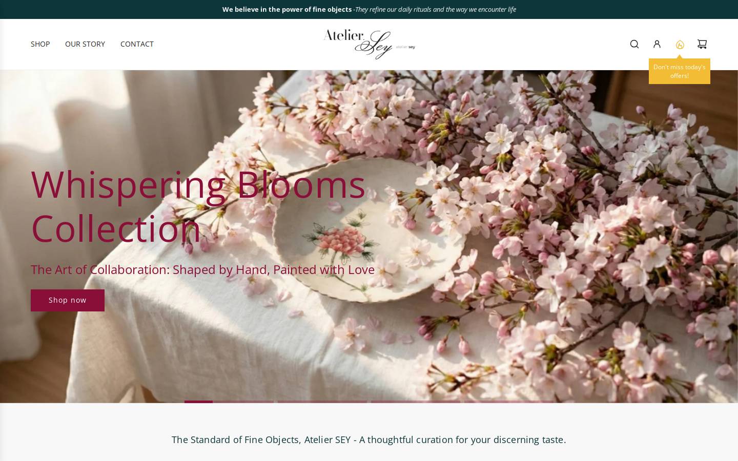 ateliersey.com homepage screenshot