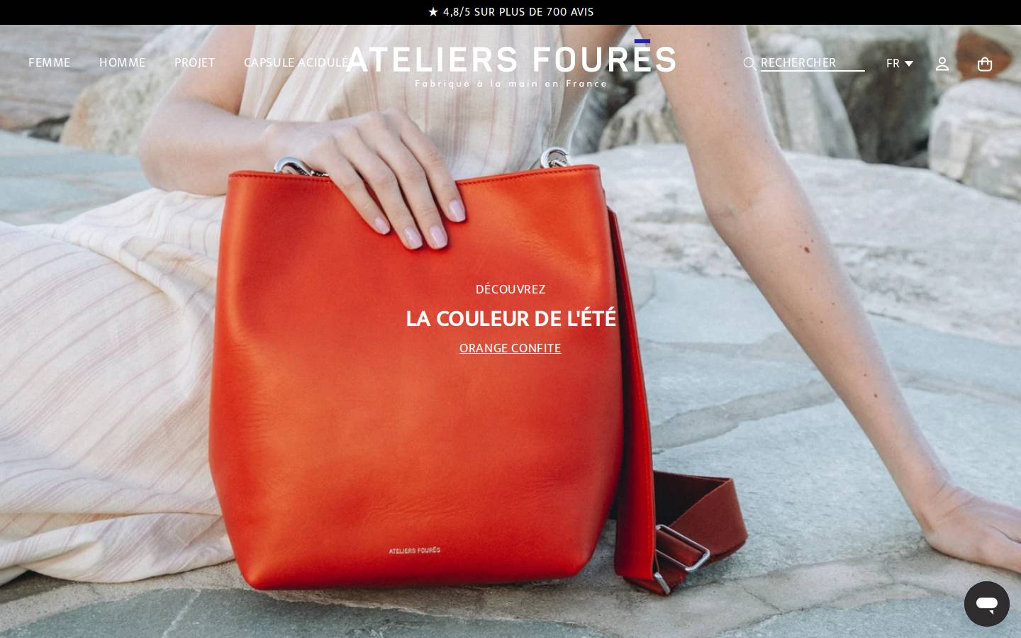Ateliers Fourès homepage screenshot
