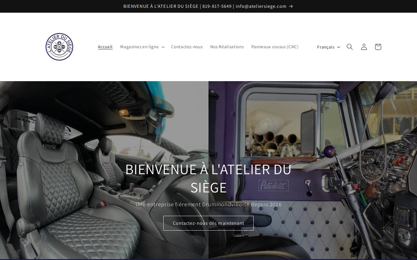 ateliersiege.com homepage screenshot
