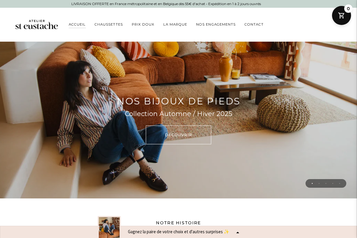 Atelier St Eustache homepage screenshot