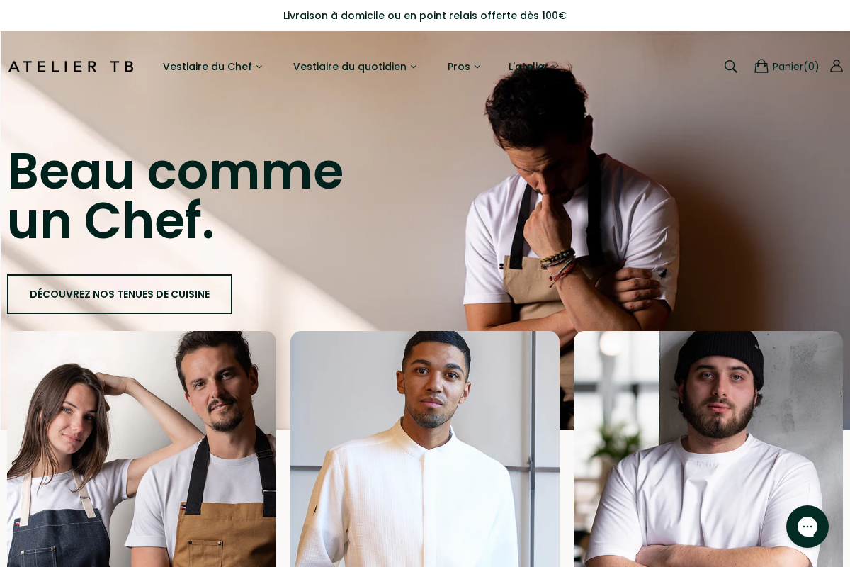 Atelier TB homepage screenshot