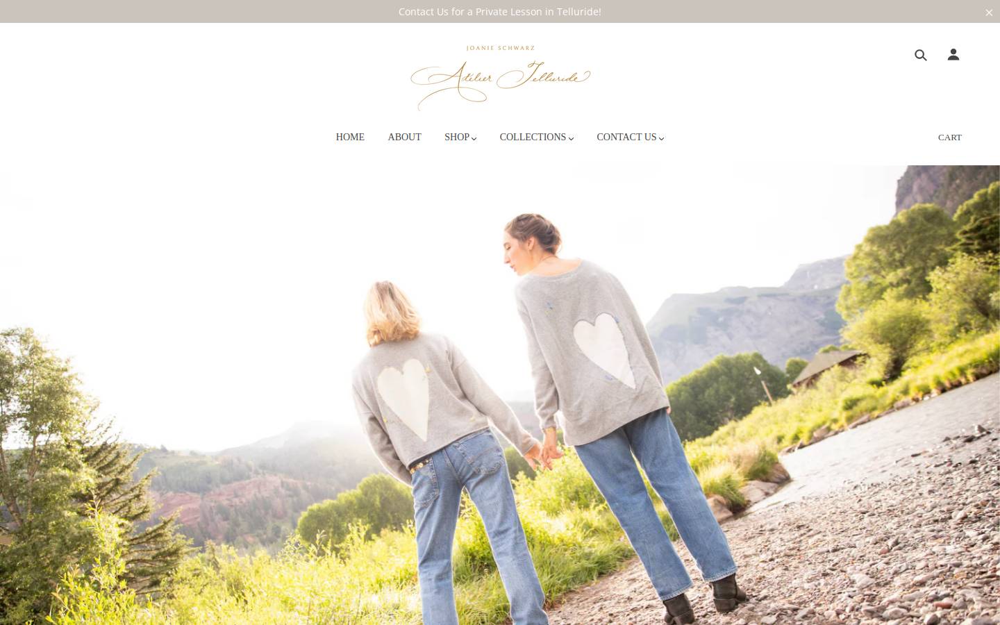 ateliertelluride.com homepage screenshot