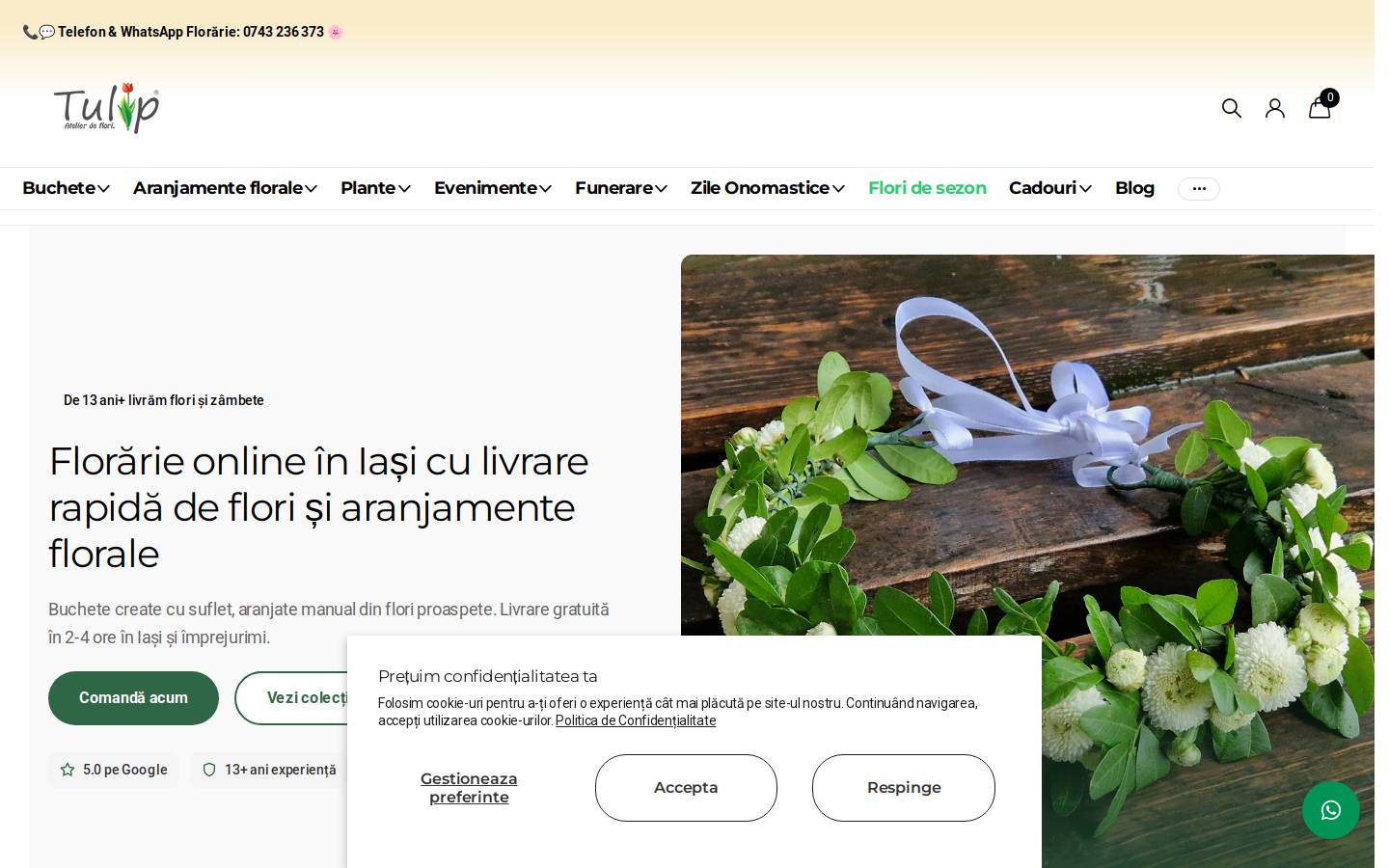 ateliertulip.ro homepage screenshot