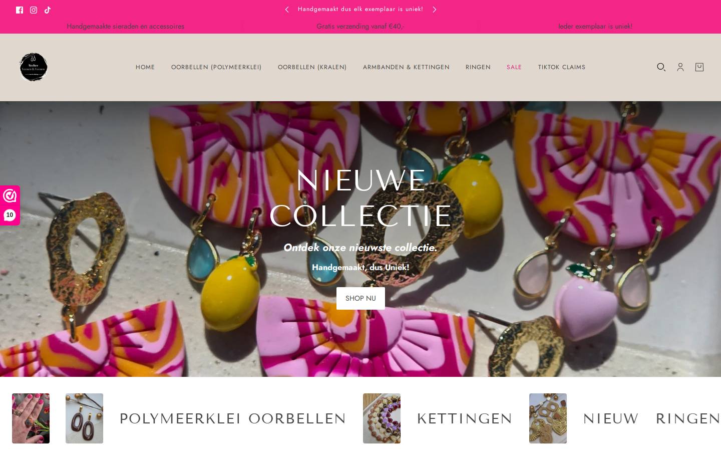 atelierveenen-veenen.com homepage screenshot