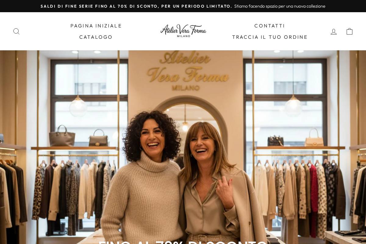 Atelierveraformamilano homepage screenshot