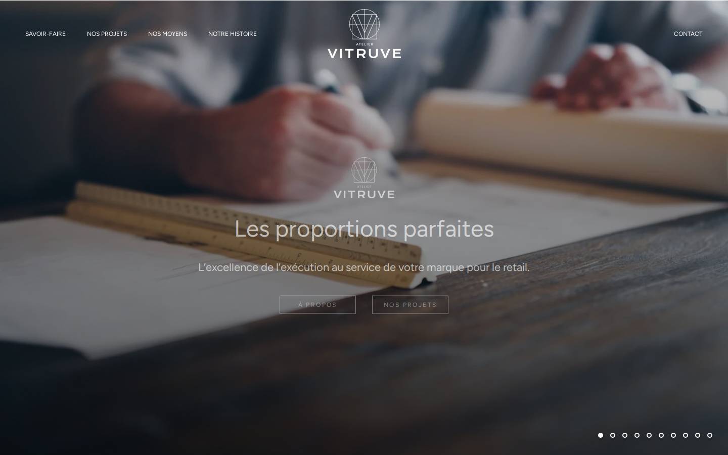 ateliervitruve.fr homepage screenshot