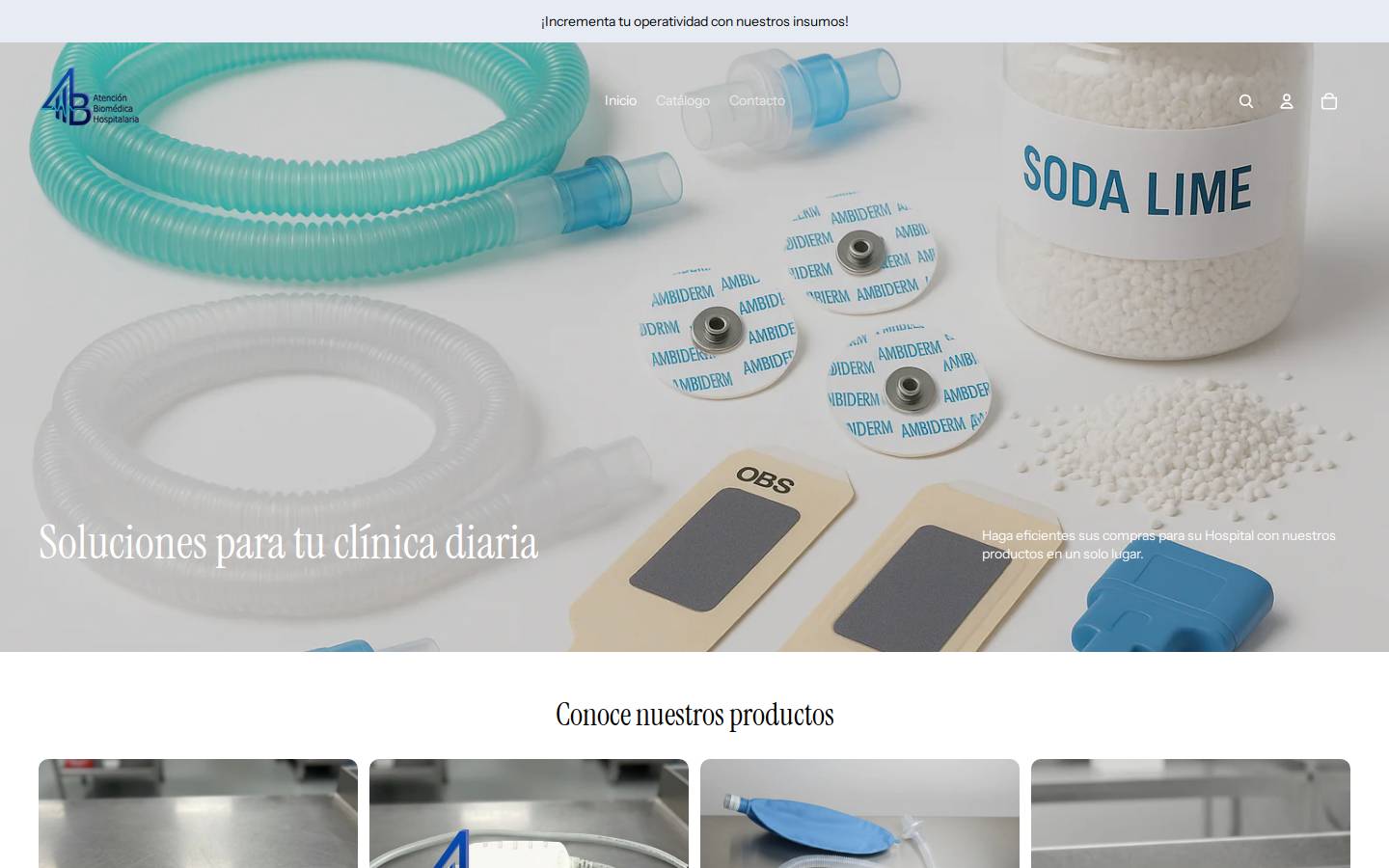 atencionbiomedica.com homepage screenshot