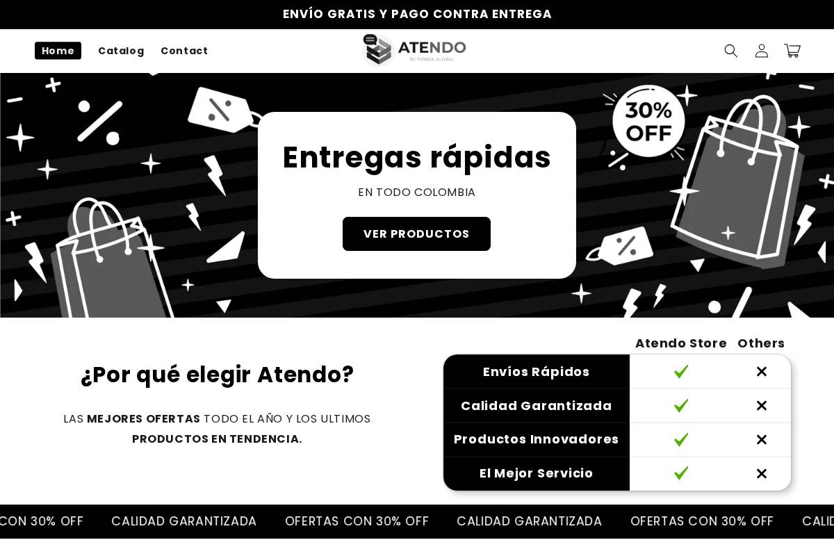 atendo.shop homepage screenshot