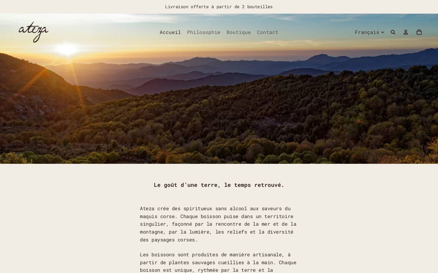 ateza.fr homepage screenshot