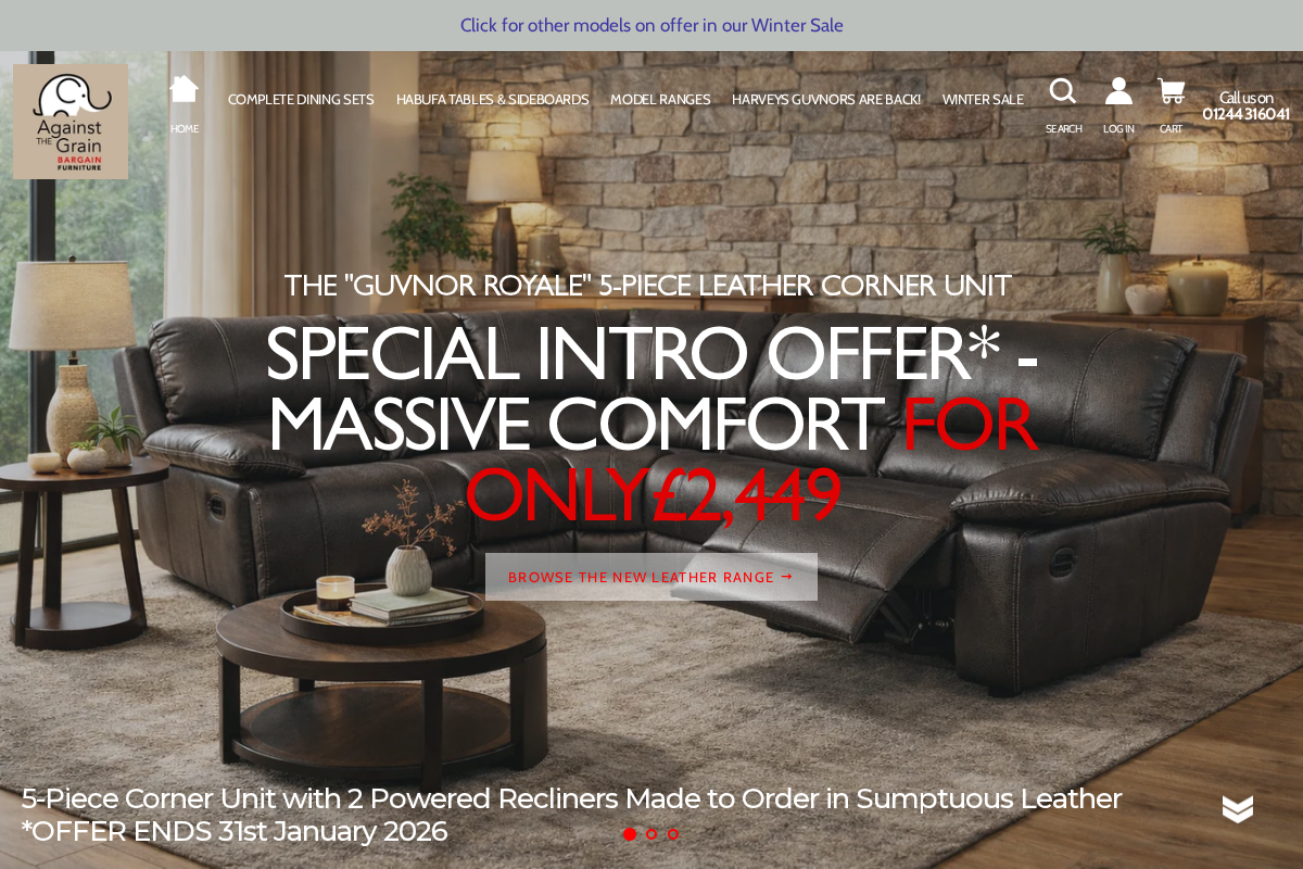 ATG Furniture homepage screenshot