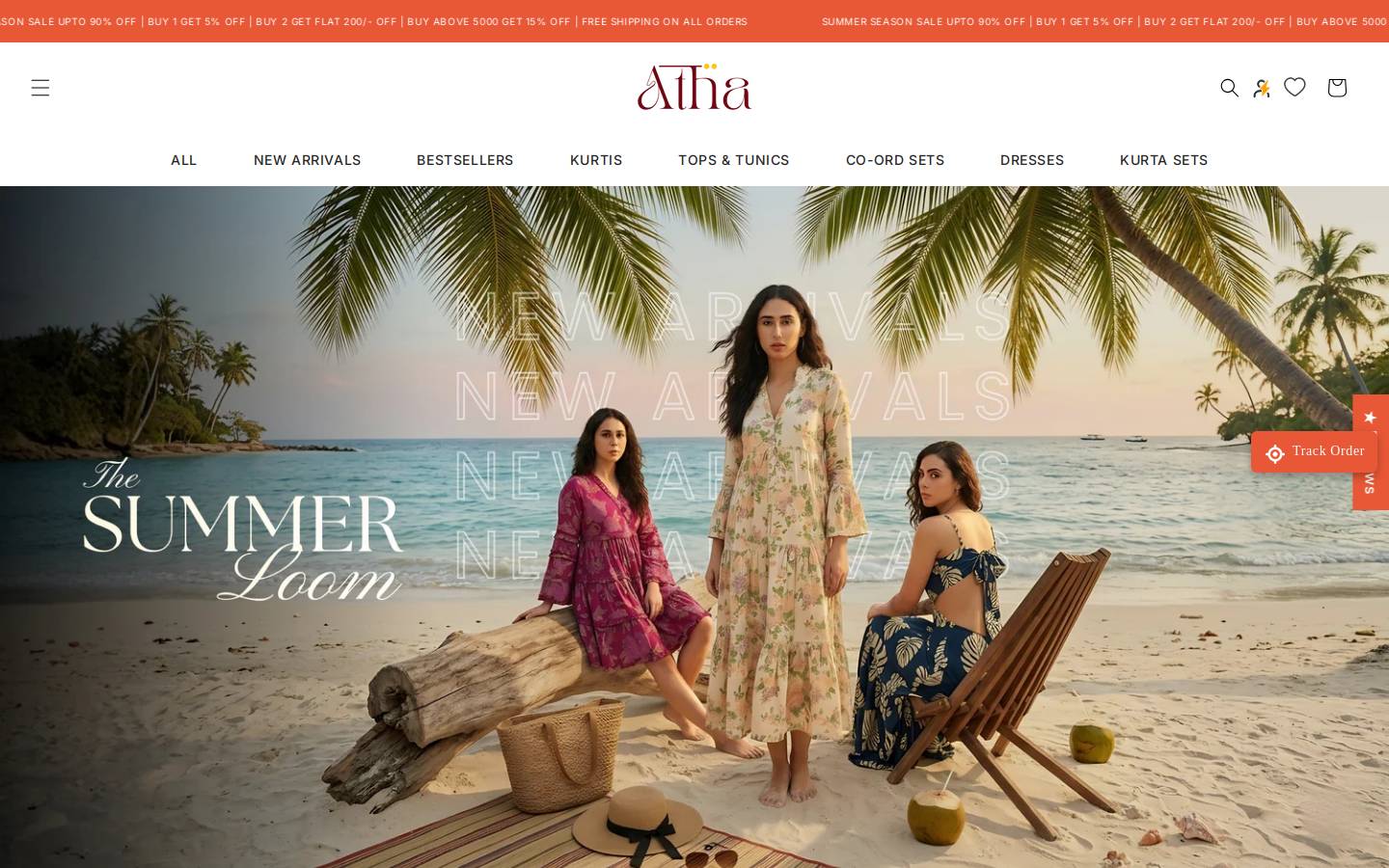 athafashion.com homepage screenshot