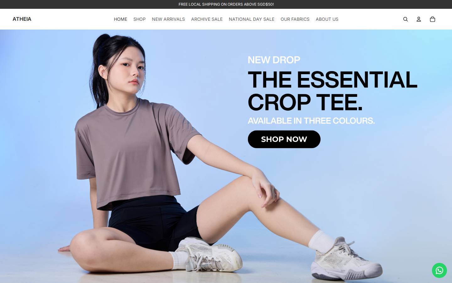 atheia.co homepage screenshot