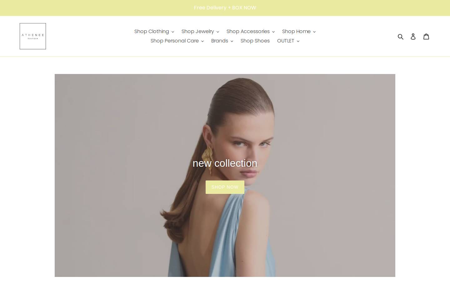 atheneeboutique.com homepage screenshot
