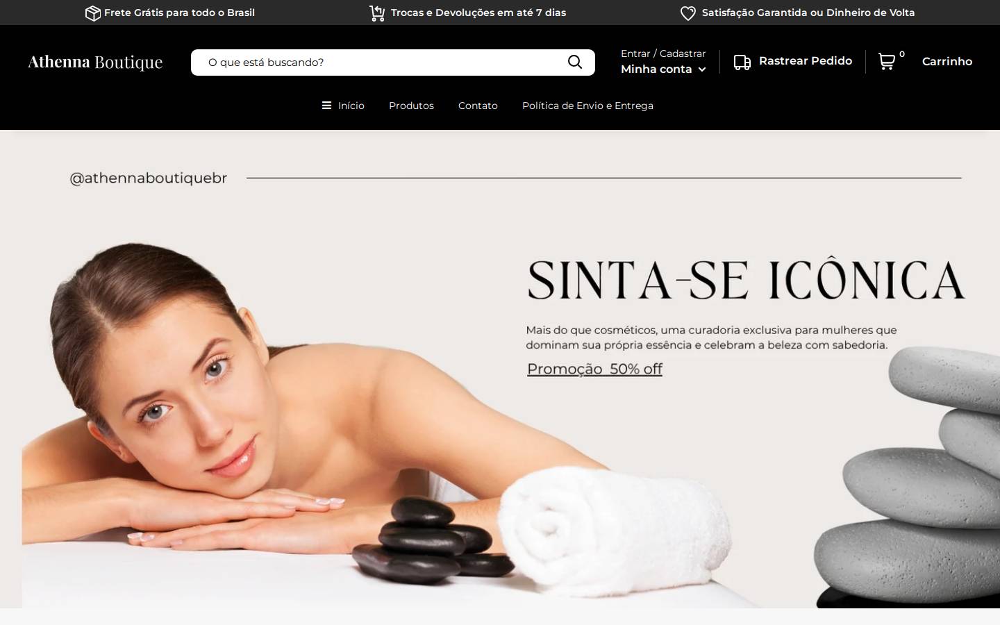 athennaboutique.com homepage screenshot