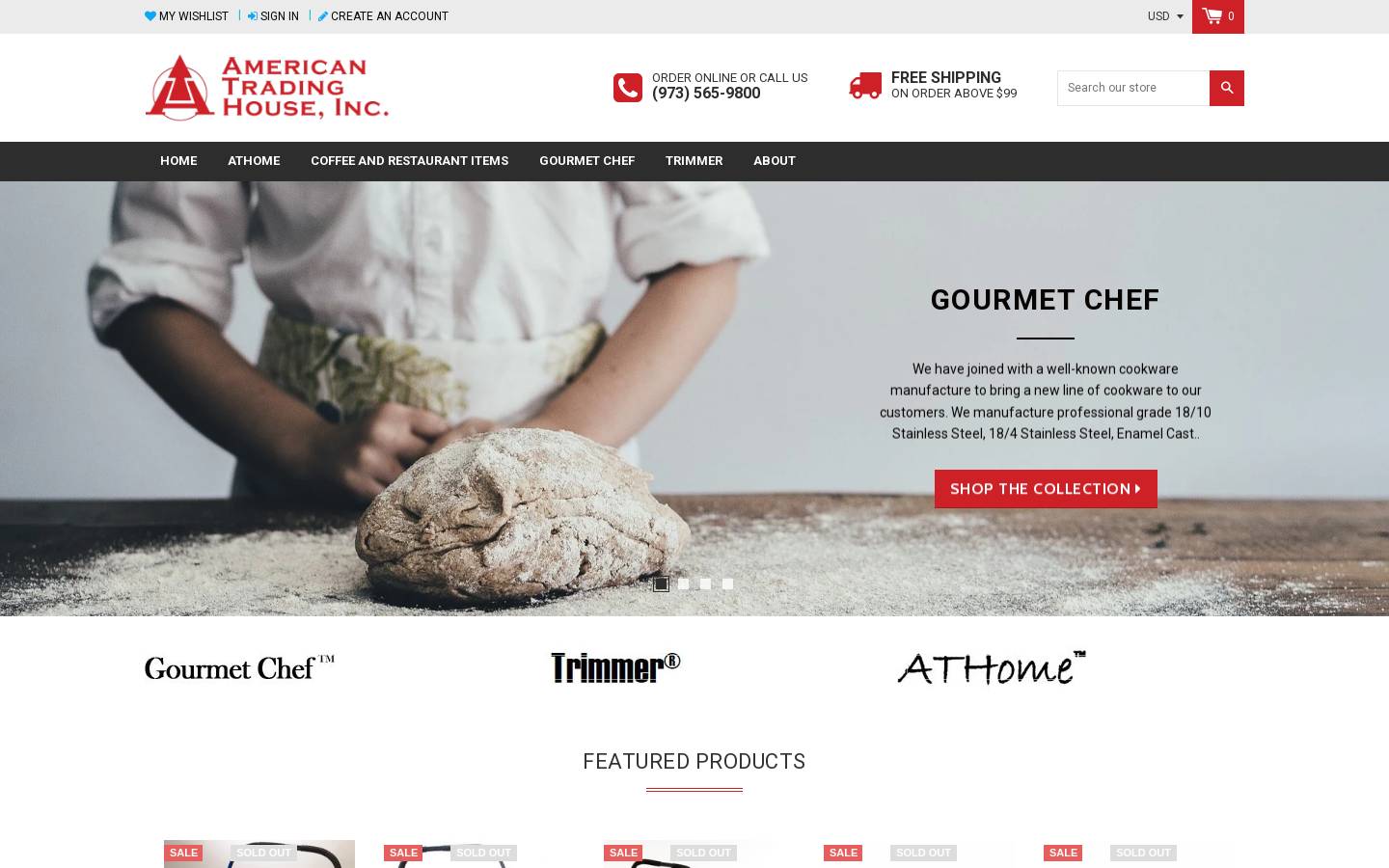 athimport.com homepage screenshot