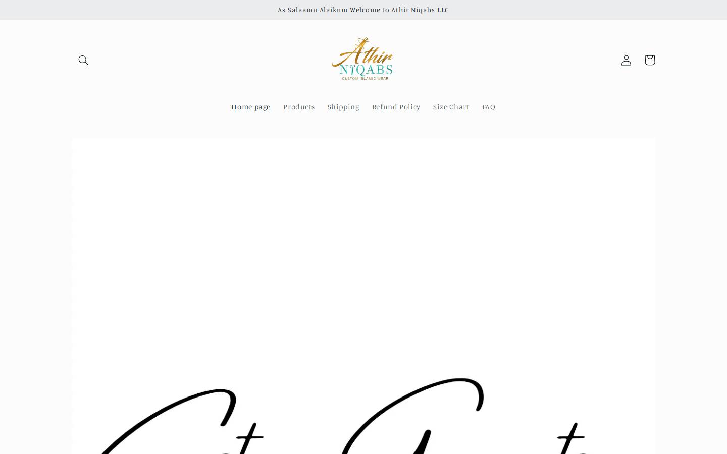 athirniqabs.com homepage screenshot