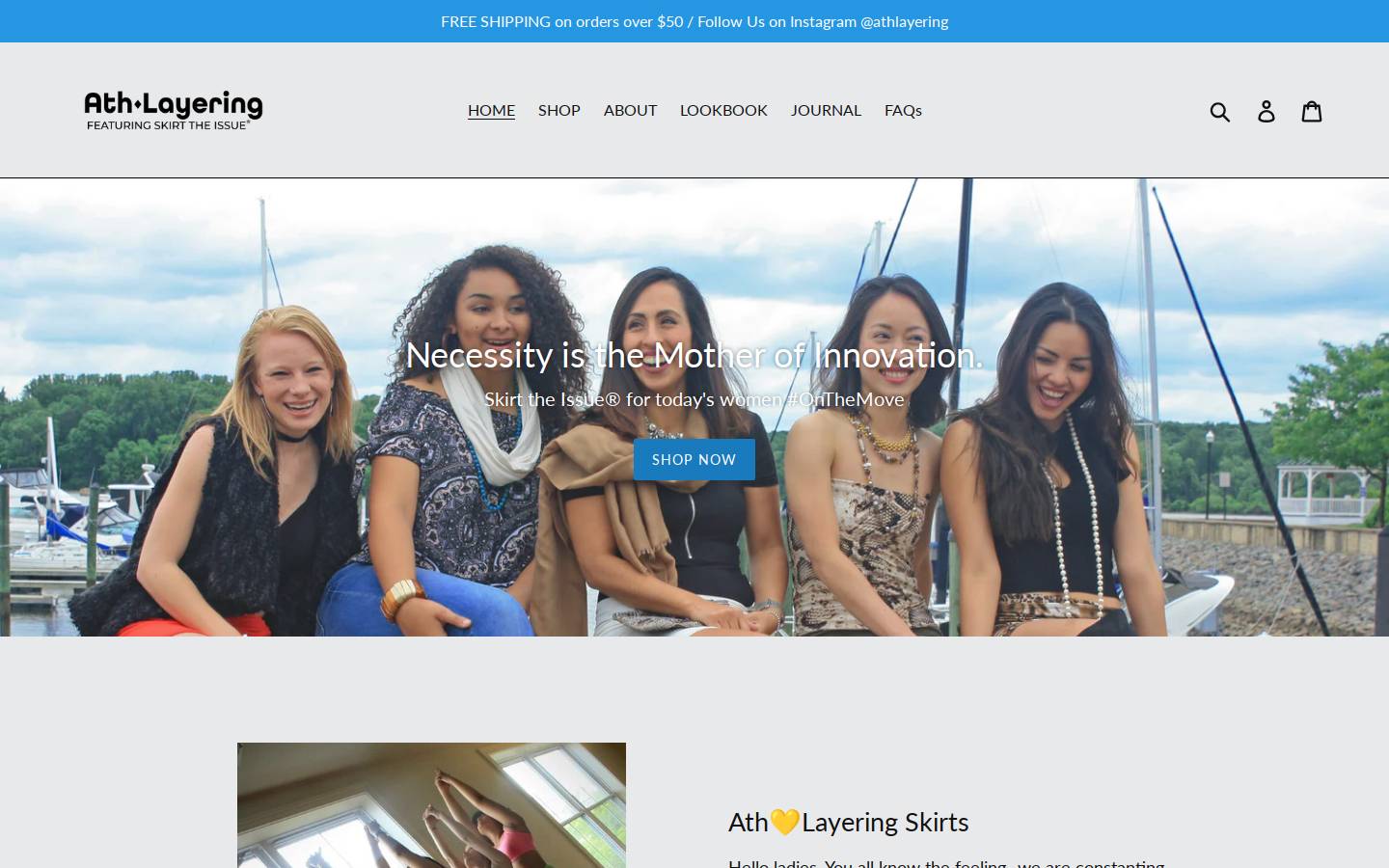 athlayering.com homepage screenshot