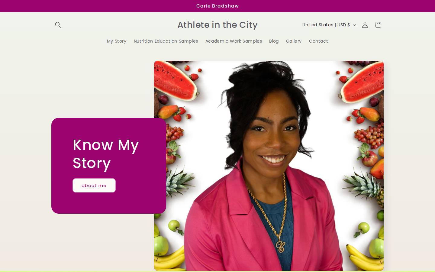 athleteinthecity.com homepage screenshot