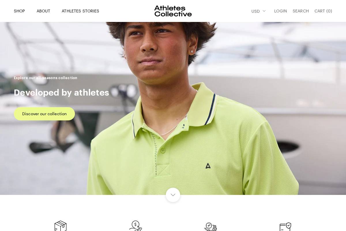 Athletes Collective homepage screenshot