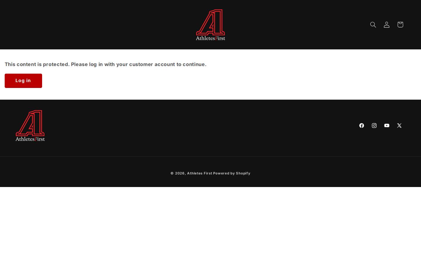 athletesfirst.shop homepage screenshot