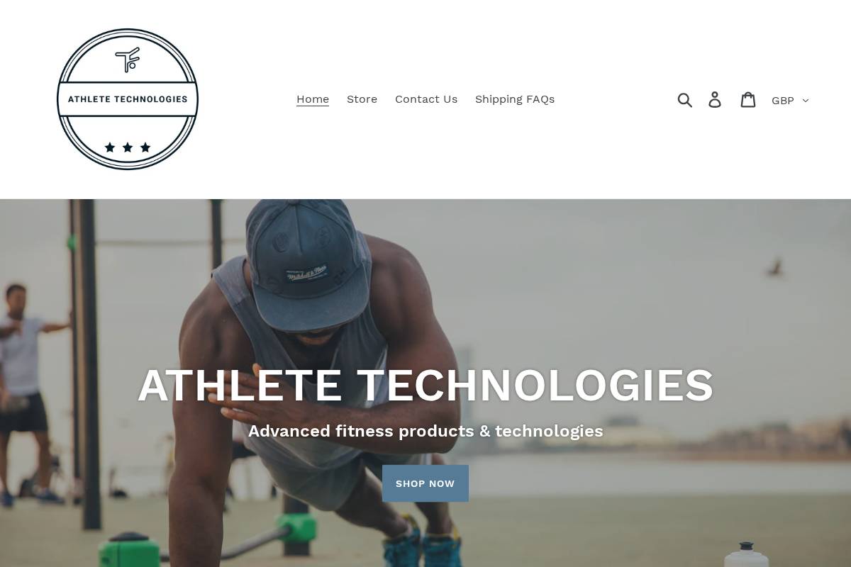 athletetechnologies.com homepage screenshot