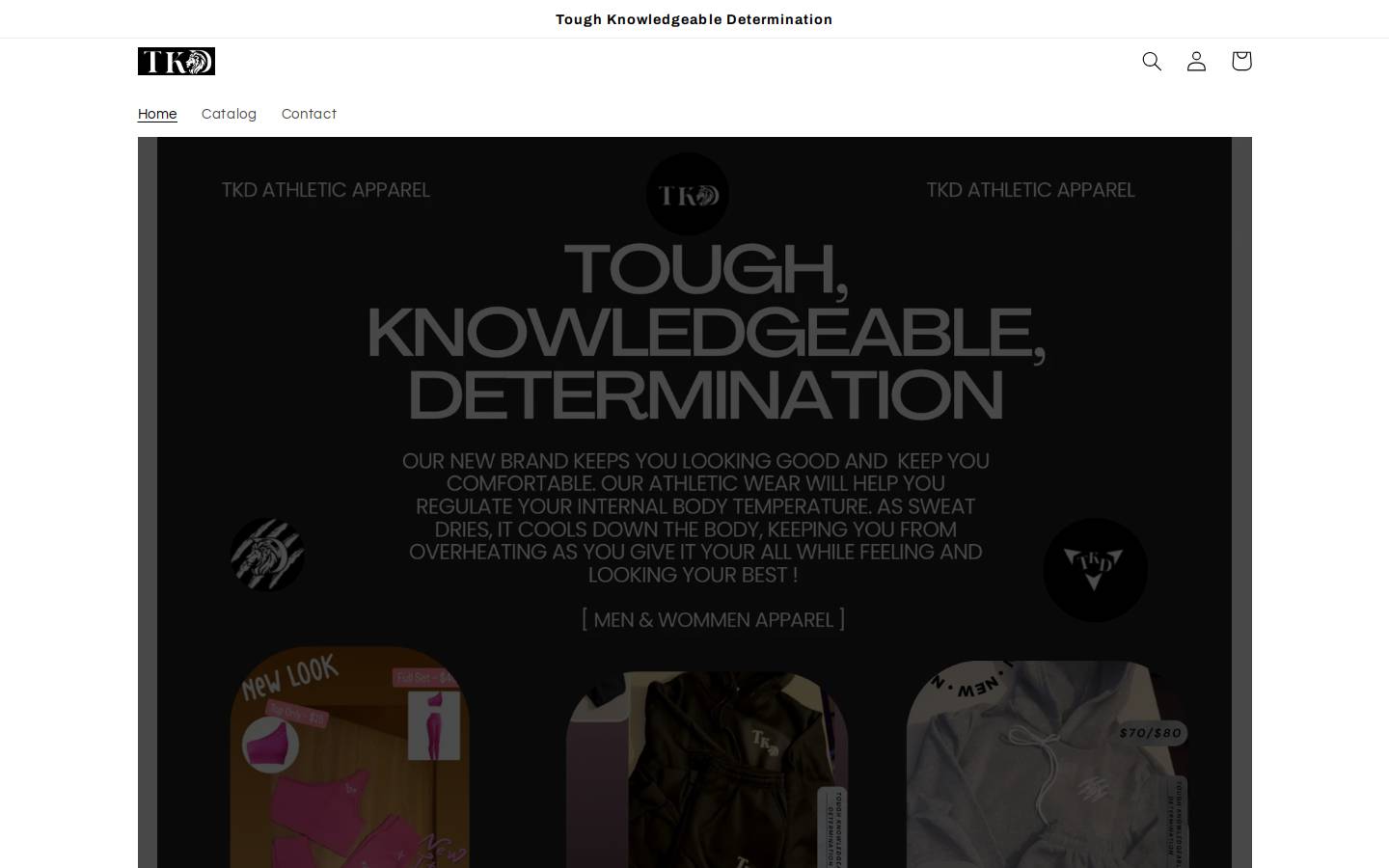athleticappareltkd.com homepage screenshot