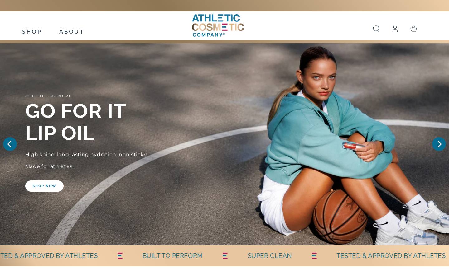 athleticcosmetic.com homepage screenshot