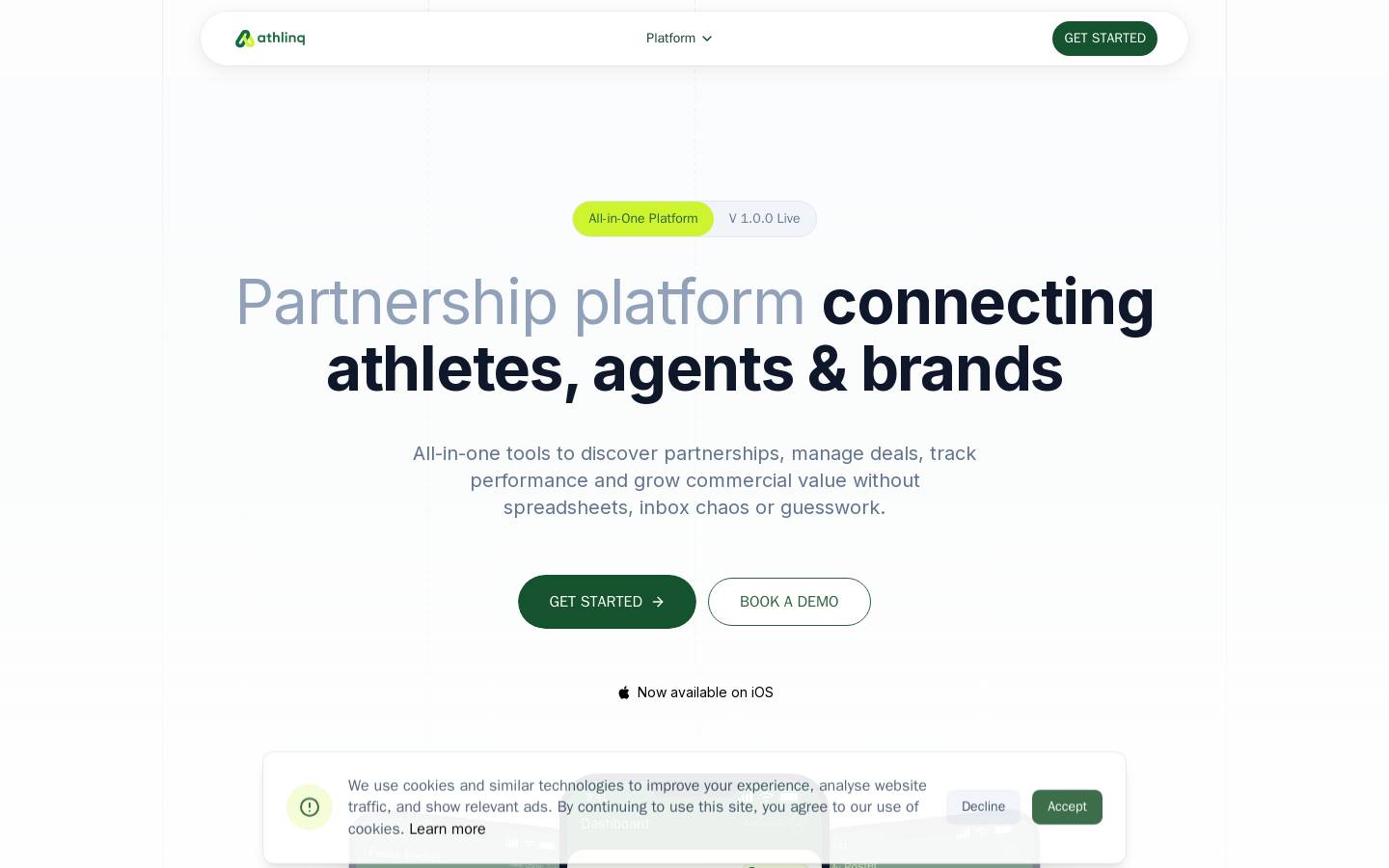 athlinq.com.au homepage screenshot
