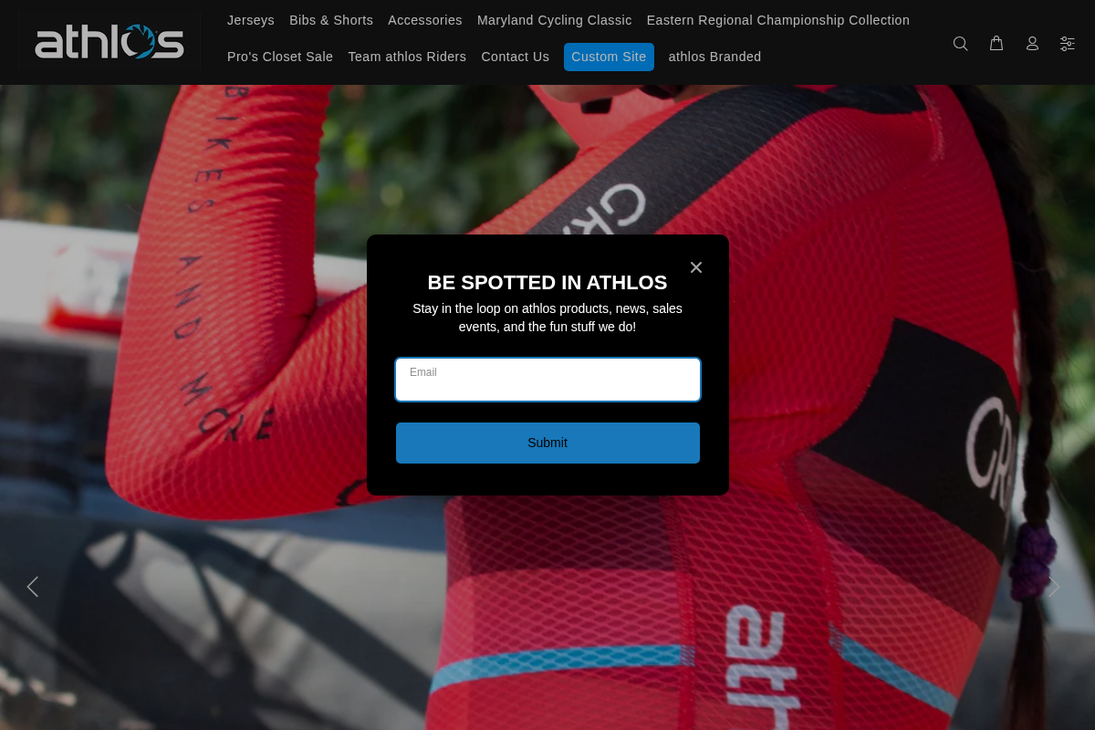 Athlos Shop homepage screenshot