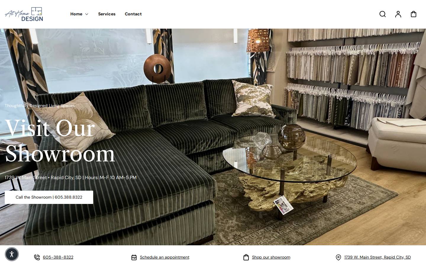 athomedesigninc.com homepage screenshot