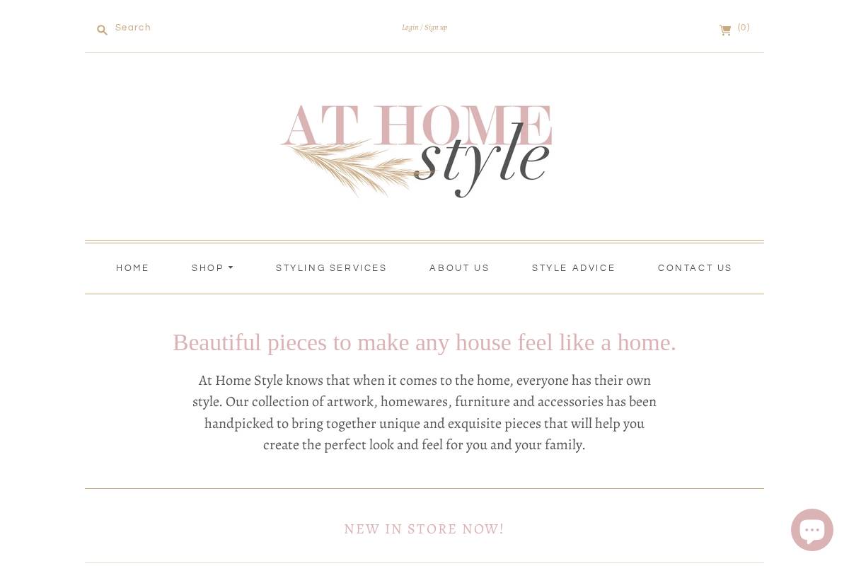 athomestyle.com.au homepage screenshot