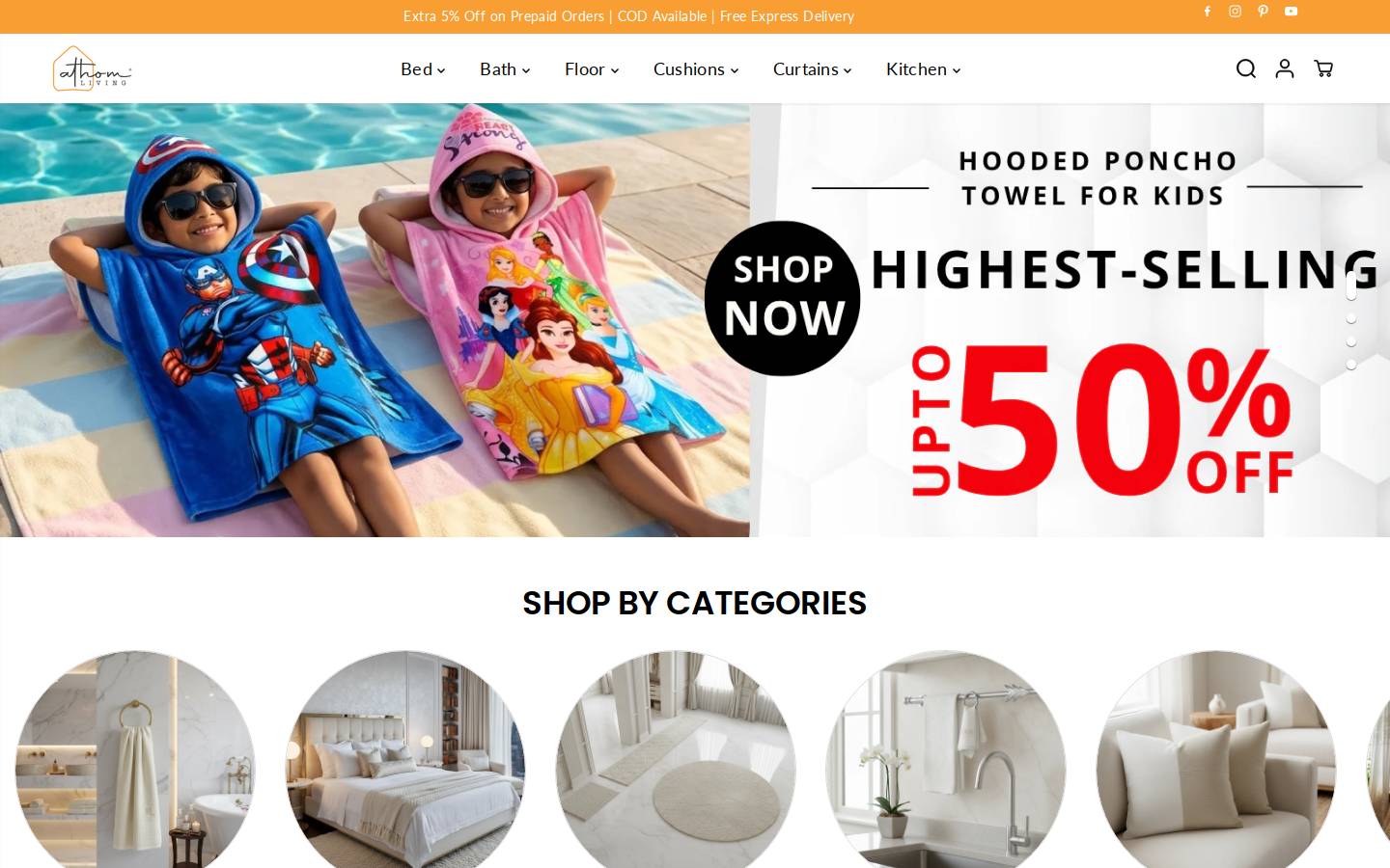 athomtrendz.com homepage screenshot
