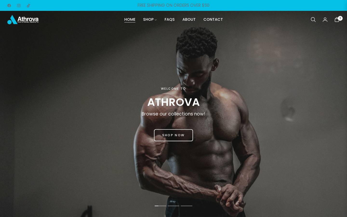 athrova.com homepage screenshot