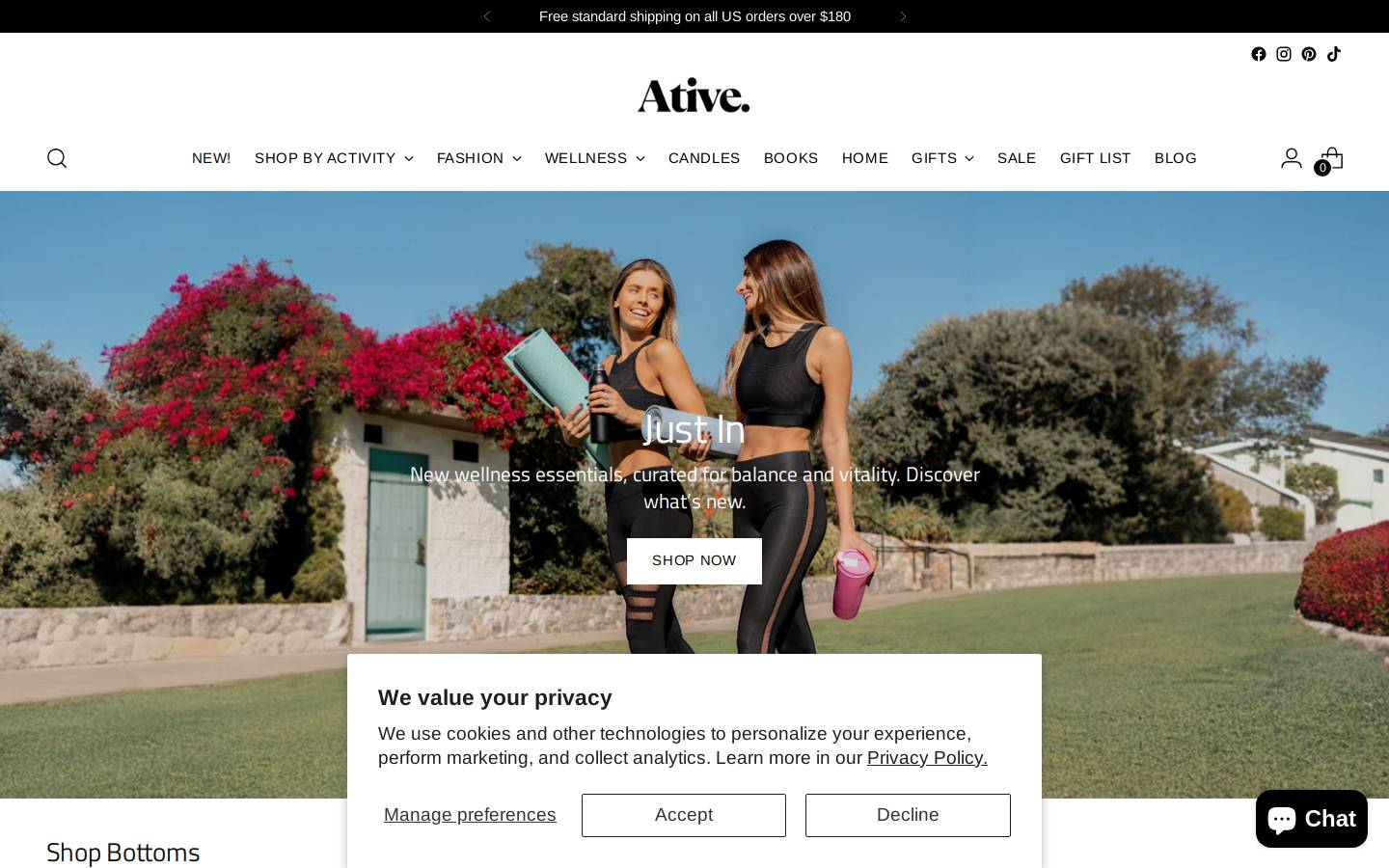 ative.com homepage screenshot