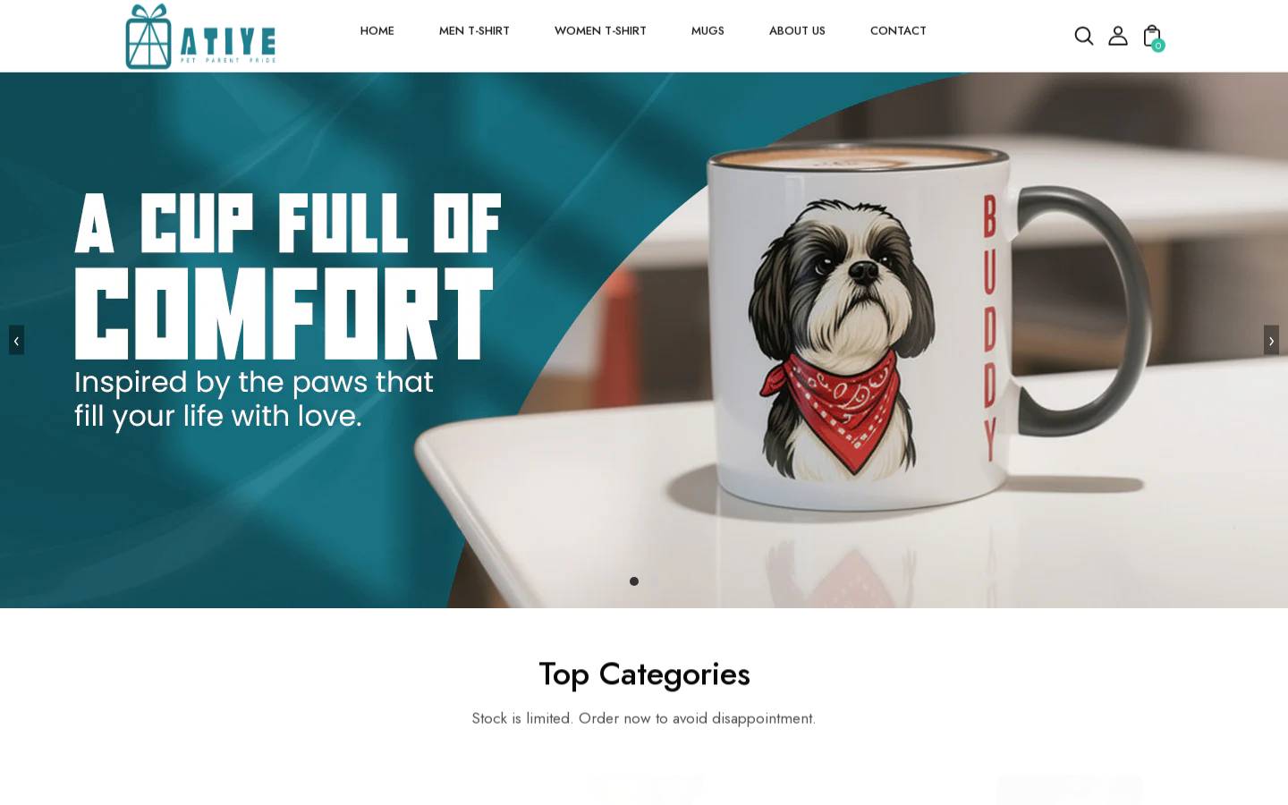 atiye.co.in homepage screenshot