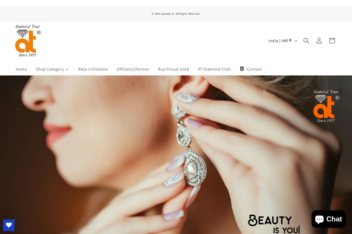 atjewels.in homepage screenshot
