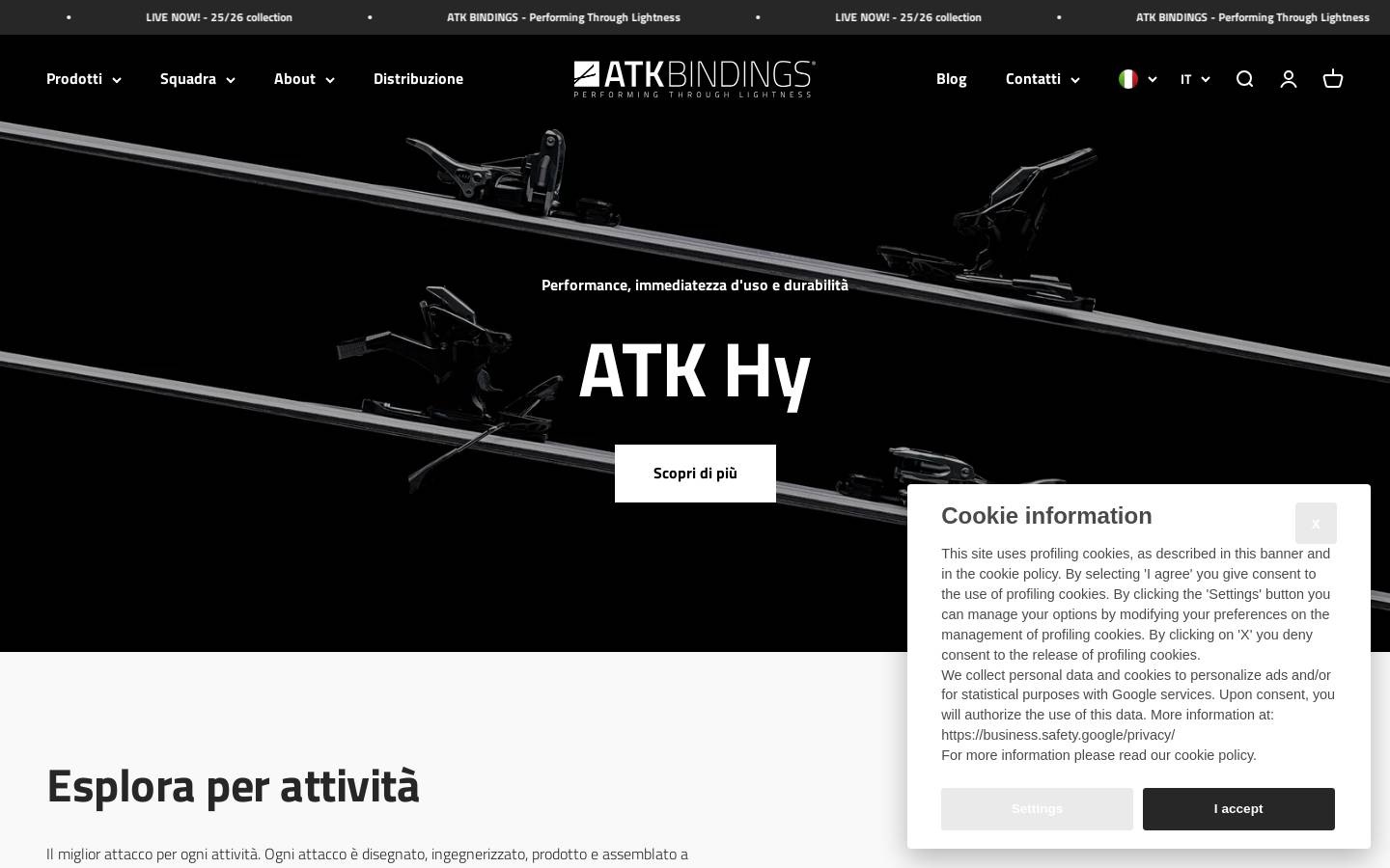 atkbindings.com homepage screenshot