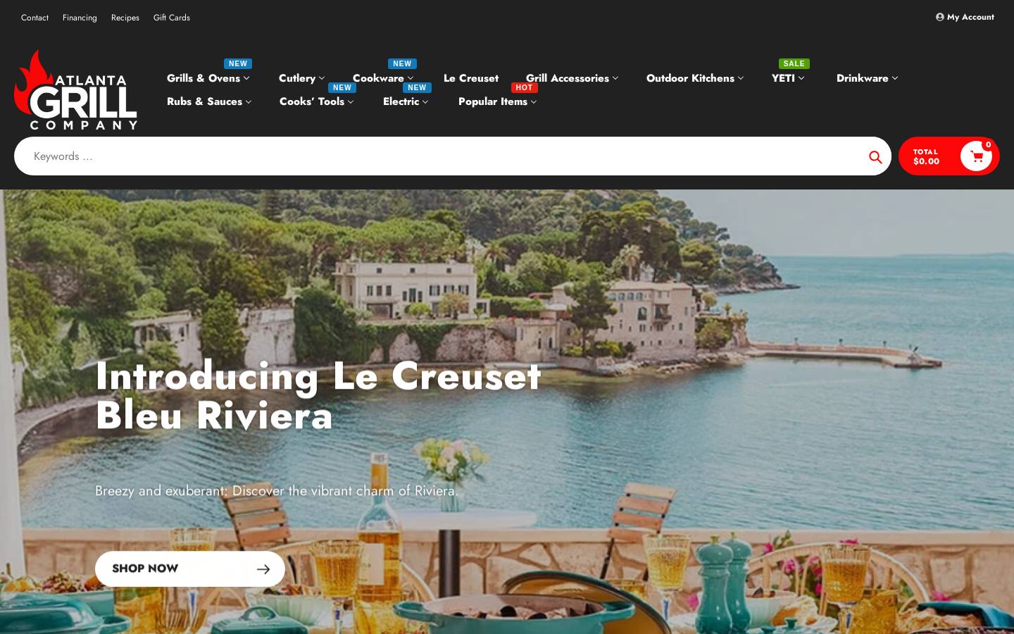 atlantagrillcompany.com homepage screenshot