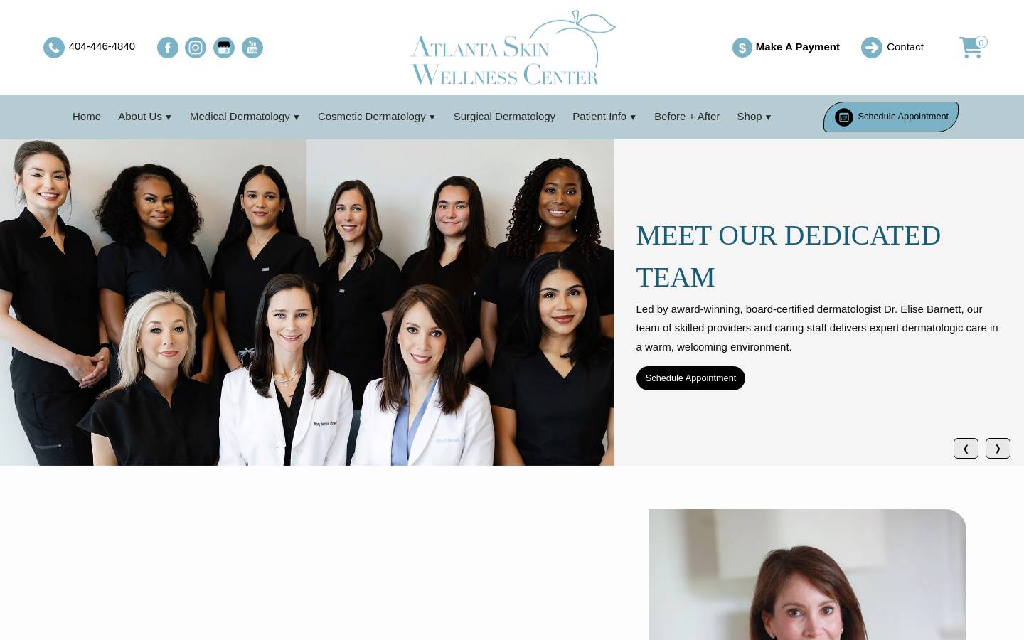atlantaskinwellnesscenter.com homepage screenshot