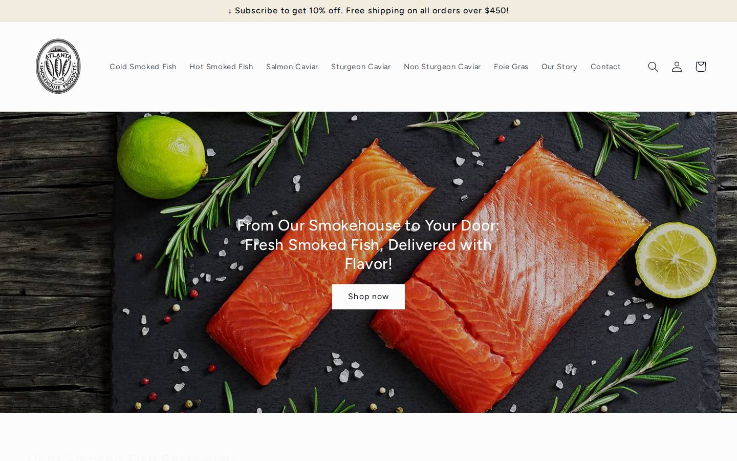 atlantasmokehouse.com homepage screenshot